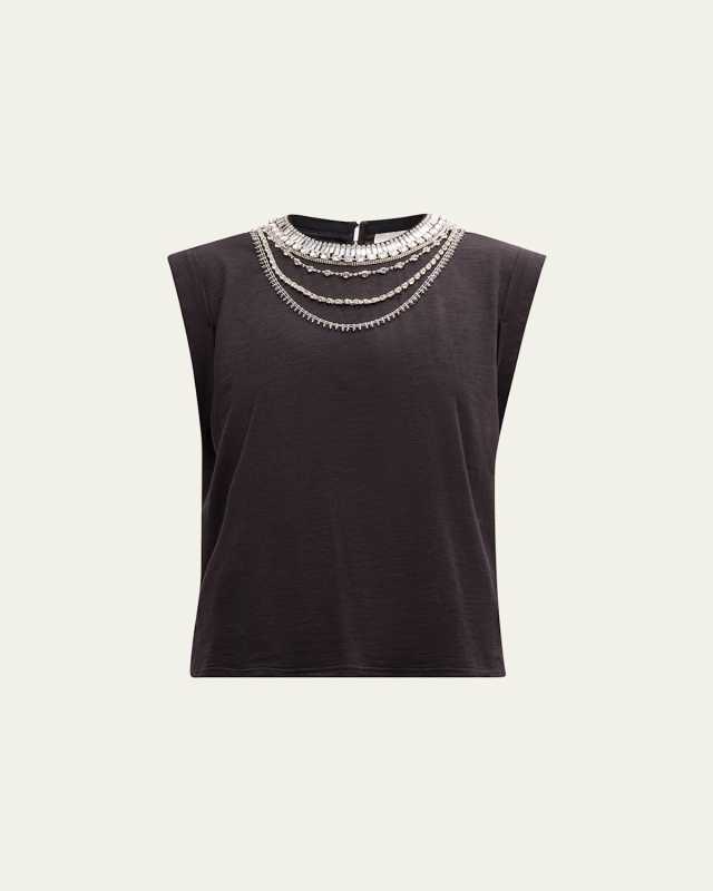 Bella Layered Necklace Cotton Tee